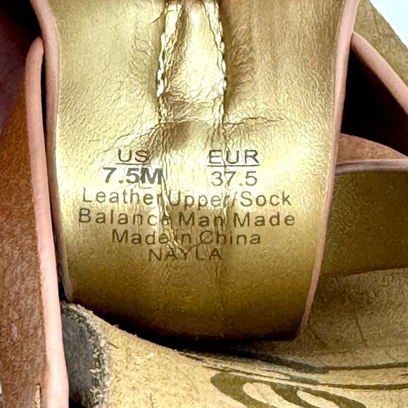 Sam Edelman Brown Nayla Leather Cage Strappy Platform Wedge Sandals Size 7.5 - Picture 11 of 13